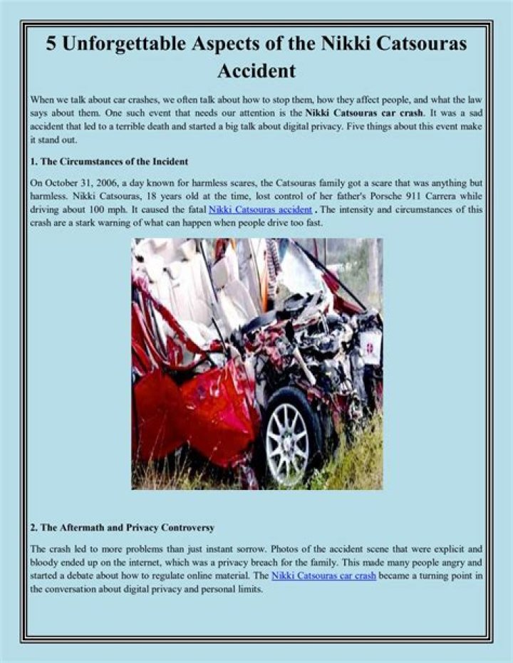 The Nikki Catsouras photographs controversy |